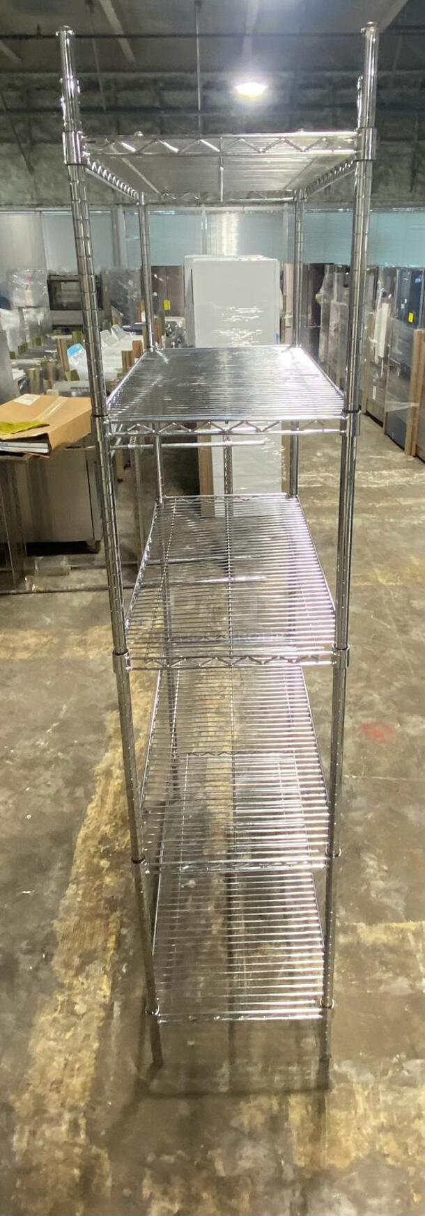 Metro Shelfs 18" x 36" x 86" NSF Chrome Wire 5-Shelf Kit - Image 2 of 5