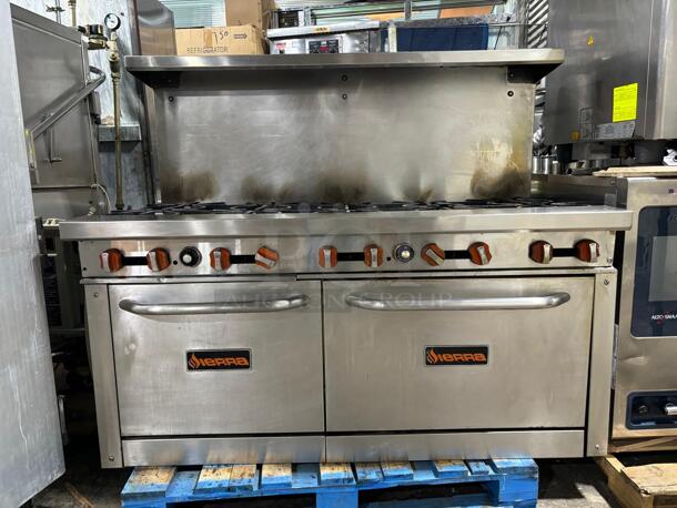 Sierra - SR-10-60, 26.5” Burner Gas Range with (10) 25,000 BTU heavy duty cast iron burners, 33,000 BTU oven
 - Image 1 of 3