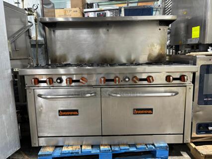 Sierra - SR-10-60, 26.5” Burner Gas Range with (10) 25,000 BTU heavy duty cast iron burners, 33,000 BTU oven
