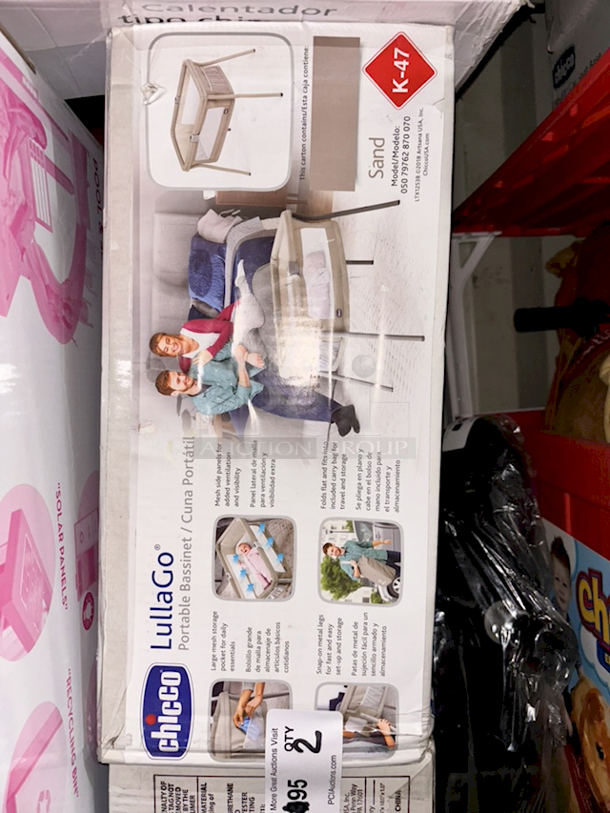 NEW!! (2) Chicco LullaGo Portable Bassinets, Sand. 2x Your Bid - Image 3 of 3