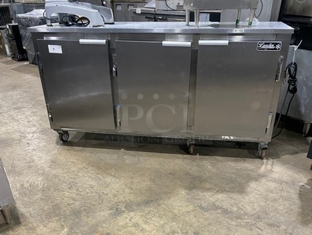 Leader Commercial 3 Door Refrigerated Low Boy/Prep Station!  All Stainless Steel! 115V 1 Phase! Model: LB72R SN: PS043062! - Image 1 of 7