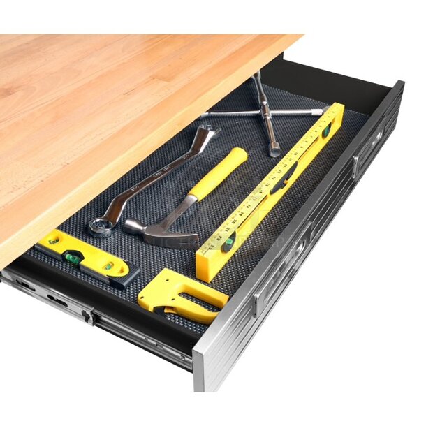 Seville Classics 20168 UltraHD Workcenter with Stainless Steel Pegboard, 48" L x 24" D, Stain Graphite. 48.00 x 24.00 x 65.50  - Image 4 of 7