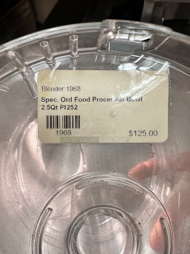 New Waring Commercial 2.5 Qt Food Processor Bowl - Image 3 of 4