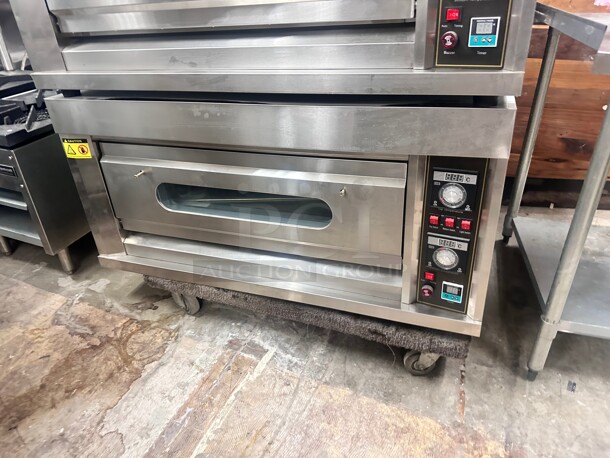 New Single Deck Commercial Bread or Pizza Electric Oven 110 Volt Tested and Working - Image 8 of 9