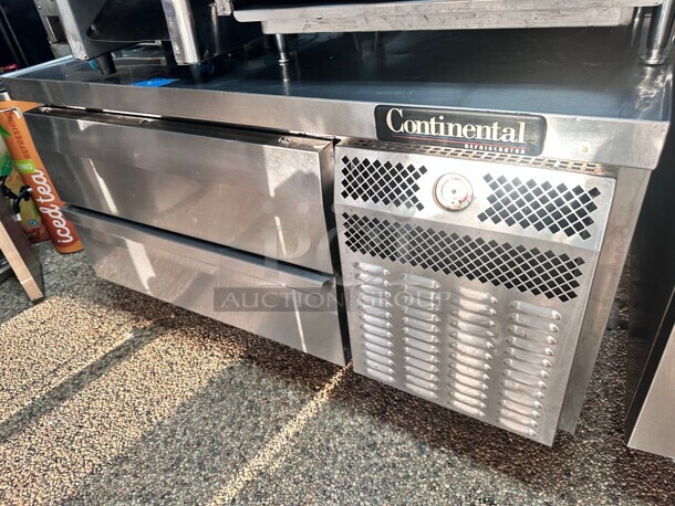 Continental 48" Chef Base w/ (2) Drawers - 115v Tested and Working - Image 3 of 8