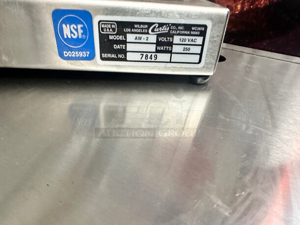 Excellent Curtis AW-2-10 Two Burner Decanter Warmer 120 Volt Tested and Working - Image 5 of 6