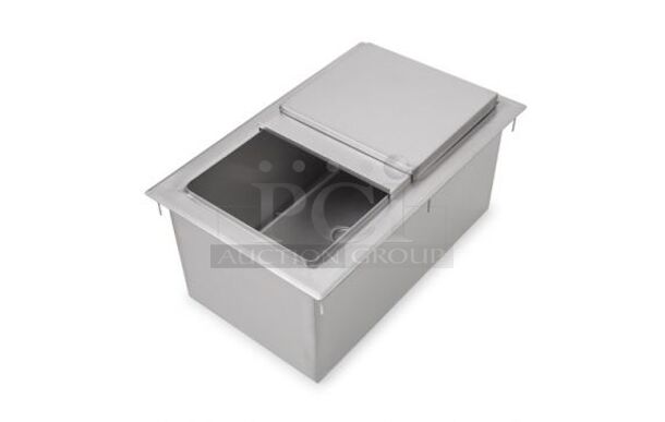 NEW IN BOX! John Boos Model PB DII1218 Commercial Stainless Steel Drop In Ice Bin. 12x18x12. Stock Photo 