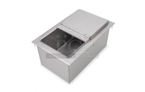 NEW IN BOX! John Boos Model PB DII1218 Commercial Stainless Steel Drop In Ice Bin. 12x18x12. Stock Photo  - Image 1 of 1