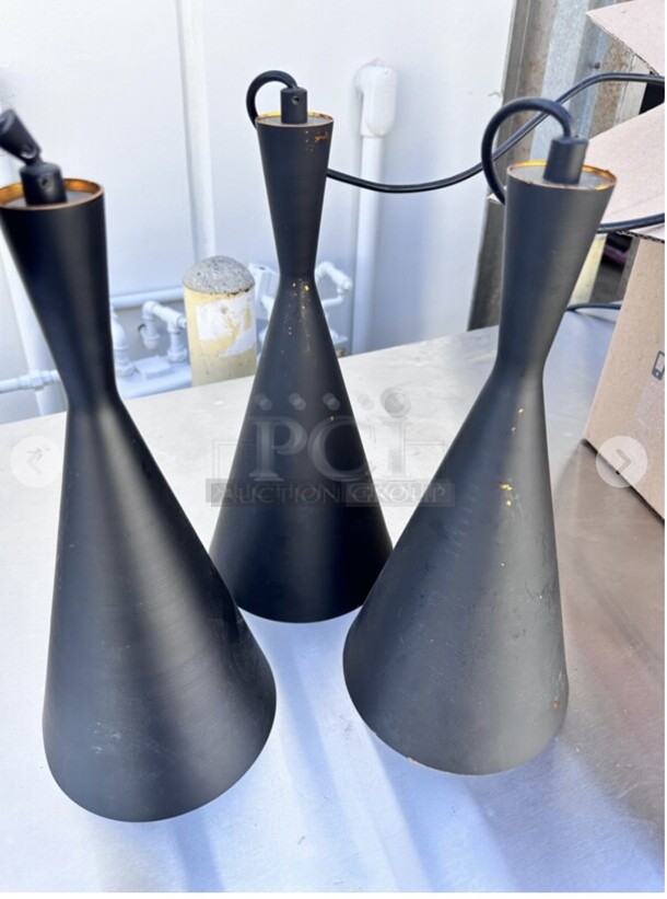 Eurofase Lighting Bronx Single Light 8 inch Wide Mini Pendant with Metallic Textured Inner Finish Black - Image 1 of 7