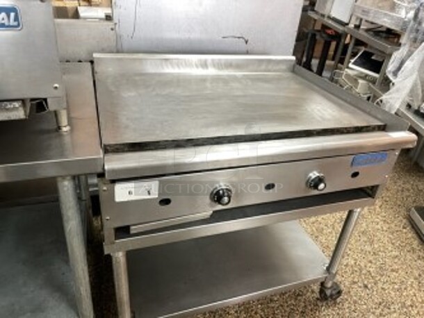 Fully Refurbished! Royal Heavy Duty Griddle Natural Gas Thermostatic Flat Grill NSF Tested and Working!