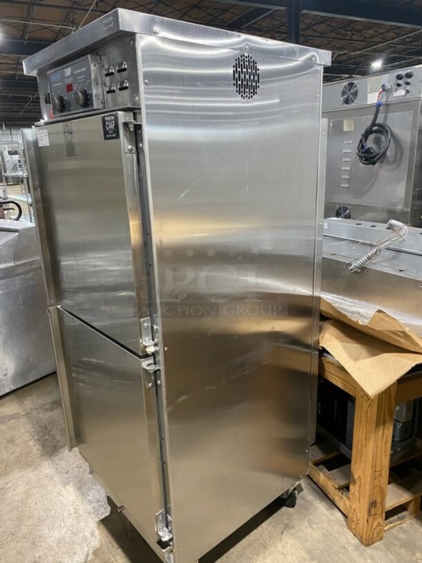 NICE! Winston Cvap Stainless Steel Commercial 2 Split Door Reach In Warming Holding Cabinet on Commercial Casters! - Image 2 of 9