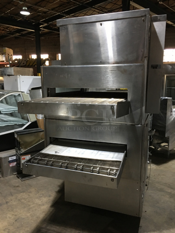 AMAZING! Middleby Marshall Natural Gas Powered Double Deck Conveyor Pizza Oven! All Stainless Steel! On Casters! 2x Your Bid! Model: PS360Q - Image 2 of 10