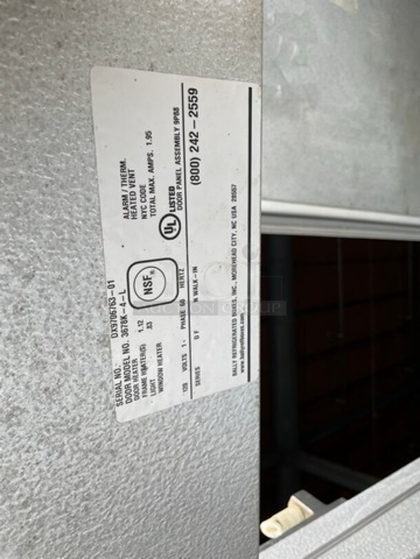 NICE! Bally Commercial 9'x10'x8' Walk In Cooler! With Compressor! With Blower! NO FLOOR! - Image 3 of 10