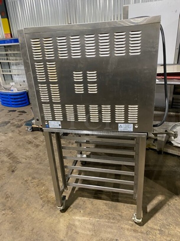 Turbo Fan Commercial Electric Powered Convection Oven! With View Through Door! With Pan Rack Underneath! All Stainless Steel! On Casters! Model: E32D5 SN: 755796 208V - Image 4 of 9