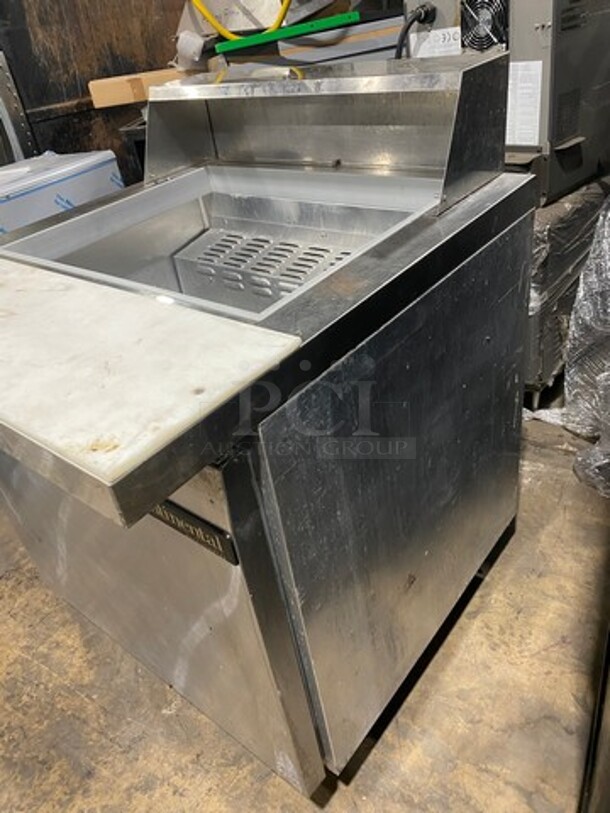 Continental Commercial Refrigerated Sandwich Prep Table! With Commercial Cutting Board! With Single Door Storage Space Underneath! All Stainless Steel! On Casters! Model: SW3212M SN: 15445643 115V 60HZ 1 Phase - Image 4 of 10