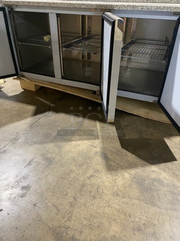 AMAZING! NEW! SCRATCH-N-DENT! Omcan Commercial Refrigerated Italian Style Marble Top Pizza Prep Table! With 3 Door Storage Space Underneath! Poly Coated Racks! All Stainless Steel! Model: PTCN0581 SN: 41145 110V - Image 8 of 12