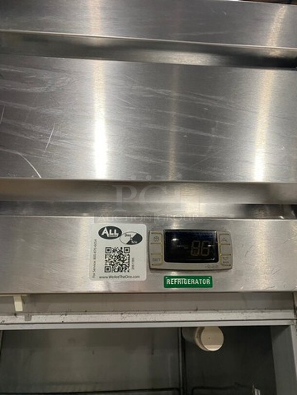 Beverage Air Commercial Single Door Reach In Cooler! With Poly Coated Racks! All Stainless Steel! Model: HR11S SN: 9705865 115V 60HZ 1 Phase - Image 8 of 8