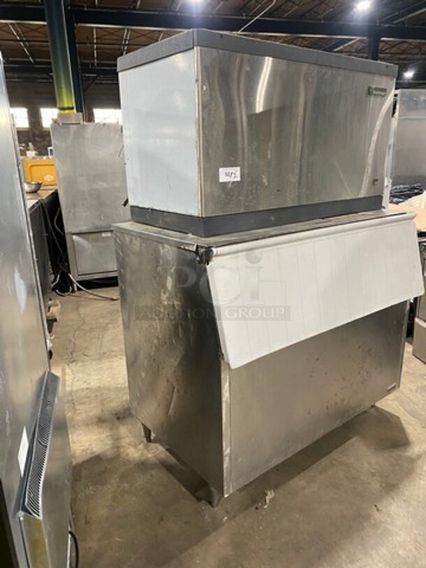 ALL ONE MONEY!  Scotsman Commercial 1500 Lbs Ice Maker Machine! With Commercial Ice Bin! All Stainless Steel! On Legs! Model: CME1656RS3F SN:64749808S 208/230V 60HZ 3 Phase - Image 2 of 10