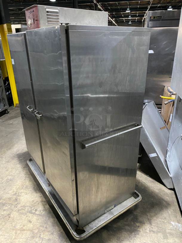 Carter Hoffman Commercial 2 Door Heated Banquet Cart! With Metal Racks! All Stainless Steel! On Casters! Model: BB-1300 SN: 18204380200102831K29 120V 60HZ 1 Phase - Image 2 of 9