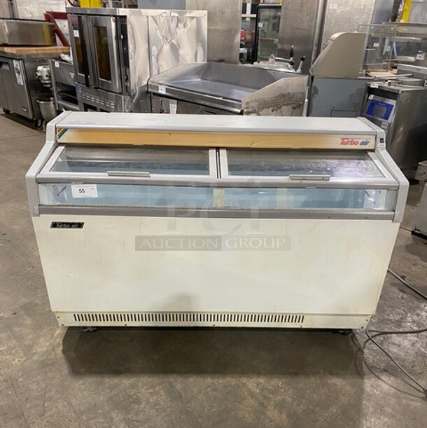 Turbo Air Commercial Ice Cream Freezer Merchandiser w/ 2 Sliding! - Image 1 of 8
