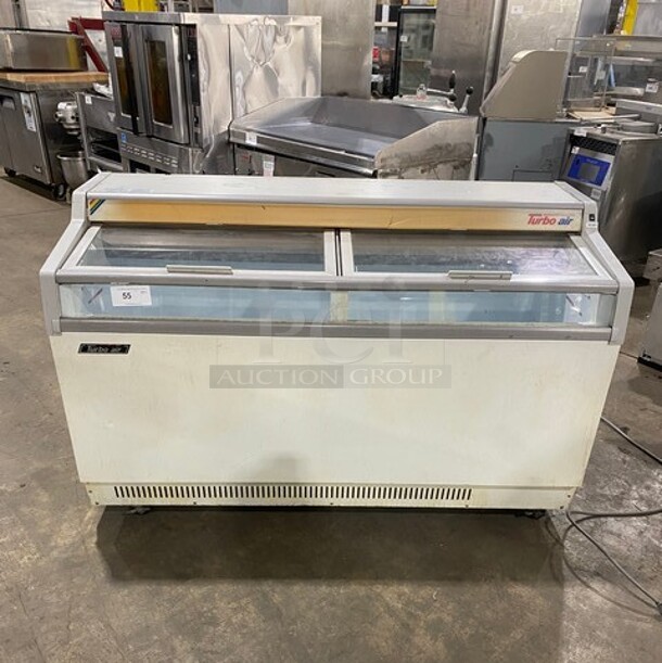 Turbo Air Commercial Ice Cream Freezer Merchandiser w/ 2 Sliding!