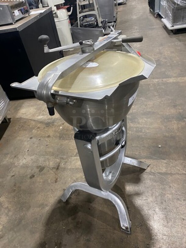 NICE! Hobart Commercial Vertical Cutter/Mixer/Mincer! All Stainless Steel! On Legs! WORKING WHEN REMOVED! Model: HCM450 SN: 311223674 200V 60HZ 3 Phase - Image 2 of 9