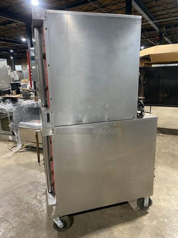 Vulcan Commercial Natural Gas Powered Double Deck Convection Oven! With View Through Door! Metal Oven Racks! All Stainless Steel! On Casters! 2x Your Bid Makes One Unit! Model: VC4GD10 SN: 481561138 - Image 2 of 11