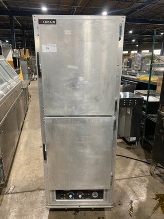 Cres Cor Commercial Insulated Warming/Proofing Cabinet! With 2 Half Doors! Holds Full Size Trays! All Stainless Steel! On Casters! Model: H135WUA11 SN: BBGJ4092154 120V 60HZ 1 Phase