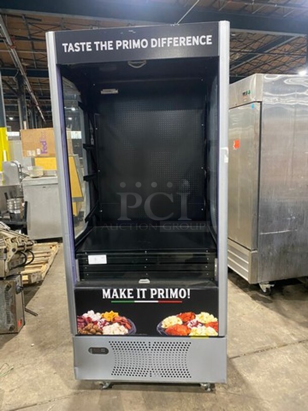 WOW! Ojeda Commercial Refrigerated Open Grab-N-Go Case Merchandiser! With Front Cover! With View Through Sides! On Casters! Working When Removed! - Image 8 of 9