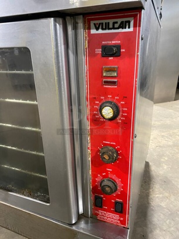Vulcan Commercial Natural Gas Powered Double Deck Convection Oven! With View Through Door! Metal Oven Racks! All Stainless Steel! On Casters! 2x Your Bid Makes One Unit! Model: VC4GD10 SN: 481561138 - Image 8 of 11