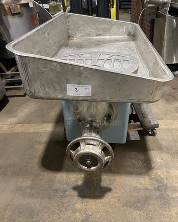 WOW! Hobart Commercial Countertop Heavy Duty Meat Grinder! All Stainless Steel! WORKING WHEN REMOVED! Model: 4046 SN: 1366555 220V 60HZ 3 Phase