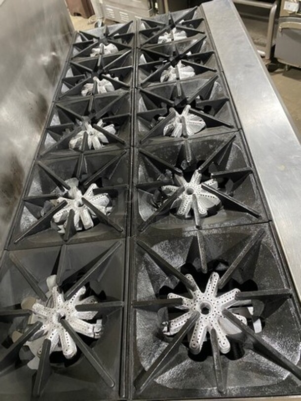 All Satinless Steel! Commercial Natural Gas Powered 10 Burner Stove! With Raised Back Splash! With 2 Full Size Oven Underneath! All Stainless Steel! - Image 5 of 10
