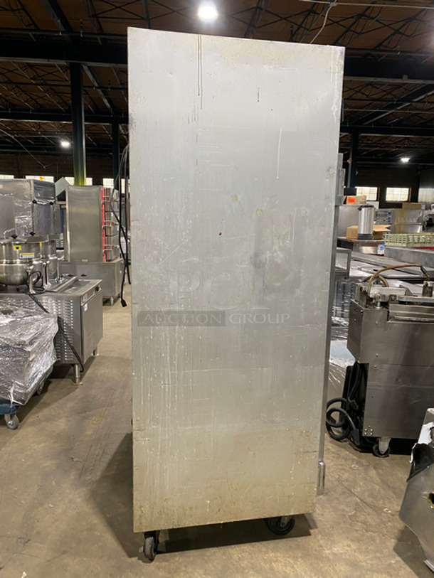 COOL! Traulsen 2 Door Reach In Freezer Unit! With Poly Coated Racks! All Stainless Steel! On Casters! Model: G22010 SN: TT50688J13 115V 60HZ 1 Phase - Image 3 of 10