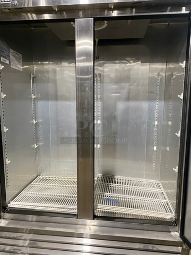 COOL! Maxx Cold Commercial 2 Door Reach In Refrigerator! With Poly Coated Racks! Solid Stainless Steel! On Casters! Model: MCR49FDRE 115V 60HZ 1 Phase - Image 5 of 10