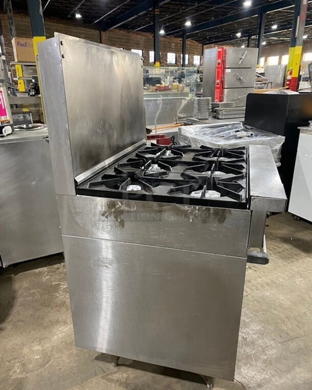 Sunfire All Stainless Steel 6 Burner Stove With oven And Back Splash! On Legs! - Image 2 of 10