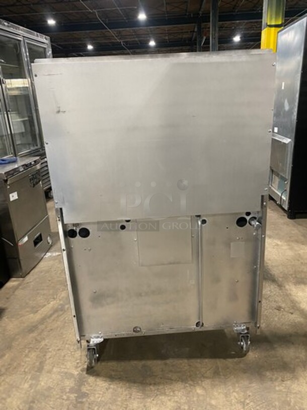 Sunfire Commercial Natural Gas Powered 6 Burner Stove! With Raised Back Splash And Salamander Shelf! With Oven Underneath! All Stainless Steel! On Casters! - Image 3 of 8