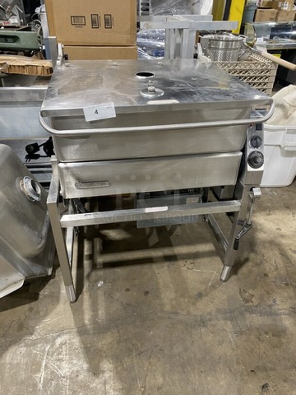 Market Forge All Stainless Steel Electric Powered Tilted Braising Pan/Skillet! Serial 209041! 208V! On Legs!  - Image 1 of 10