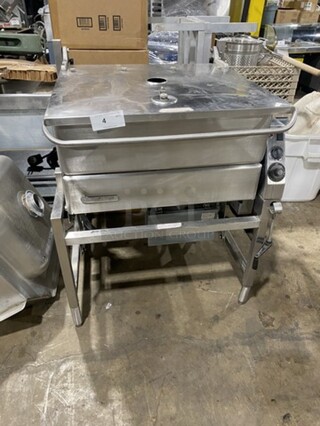 Market Forge All Stainless Steel Electric Powered Tilted Braising Pan/Skillet! Serial 209041! 208V! On Legs! 