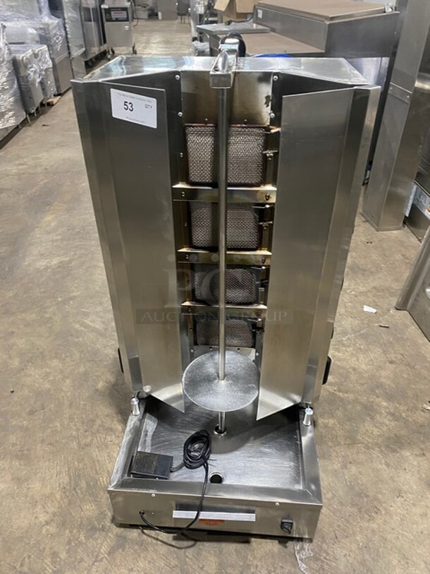 Spinning Grillers Commercial Countertop Natural Gas Powered Gyro Machine! All Stainless Steel! Model: SG4 SN: 6653G935G4