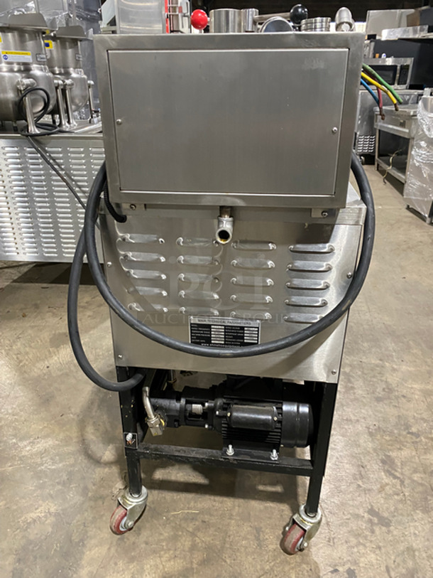 LATE MODEL! 2019 Shineho Equipment Electric Powered Pressure Fryer! With Metal Fryer Basket! All Stainless Steel! On Casters! Model: P007 50HZ - Image 3 of 10