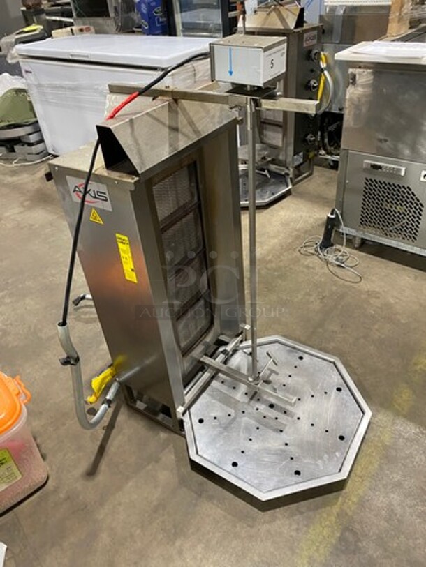 LATE MODEL! 2018 Axis Commercial Natural Gas Powered Kebab/ Gyro Machine! All Stainless Steel! Model: AXVB4 SN: 885900GD4UL180161! Working When Removed! - Image 2 of 9