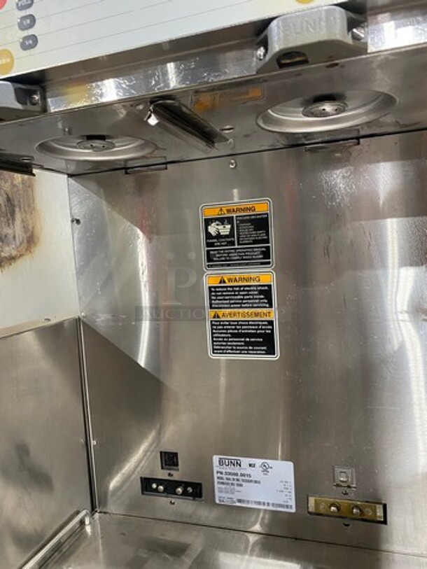 Bunn Commercial Countertop Dual Coffee Brewing Machine! All Stainless Steel! On Small Legs! Model: DUALSHDBC SN: DUAL111224 120/208V 60HZ 1 Phase - Image 6 of 11
