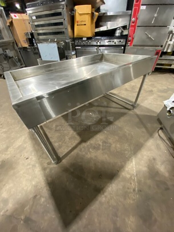 Commercial Ice Cooled Cold Pan! With Drain! All Stainless Steel! On Legs! - Image 3 of 7