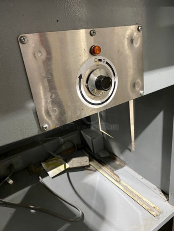 AMAZING! Duke Stainless Steel Commercial Subway Prep Line w/ Lowering Sneeze Guards! (1) Hot Well, (2) Refrigerated Prep Tables! - Image 11 of 12