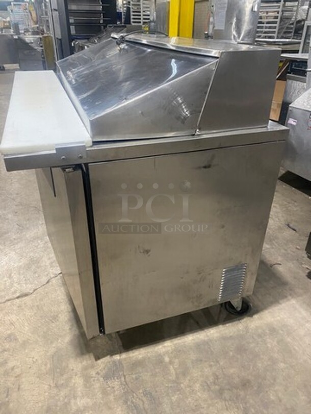 True Commercial Refrigerated Sandwich Prep Table! With Commercial Cutting Board! With 2 Door Underneath Storage Space! All Stainless Steel! On Casters! Model: QA6024MB SN: 13867430 115V 60HZ 1 Phase - Image 2 of 10