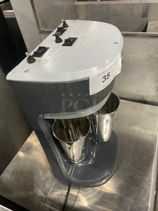 Hamilton Beach Commercial Countertop Professional 3 Spout Beverage/ Milkshake Mixer! Model: HMD400 SN: J2971L00290 120V - Image 2 of 10