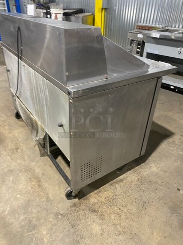 True Commercial Refrigerated Sandwich Prep Table! With 2 Door Underneath Storage Space! With Poly Coated Racks! All Stainless Steel! On Casters! Model: TSSU6024MBST SN: 7771911 115V 60HZ 1 Phase - Image 3 of 8