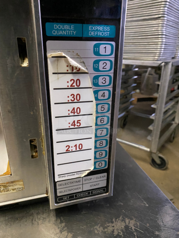 Sharp Commercial Countertop Microwave Oven! All Stainless Steel! Model: R23GT SN:02832 208/230V 60HZ 1 Phase - Image 6 of 8