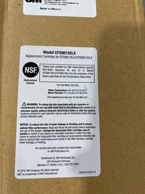 NEW! IN THE BOX! Water Filtration Replacement Cartridge! 2x Your Bid! - Image 6 of 6