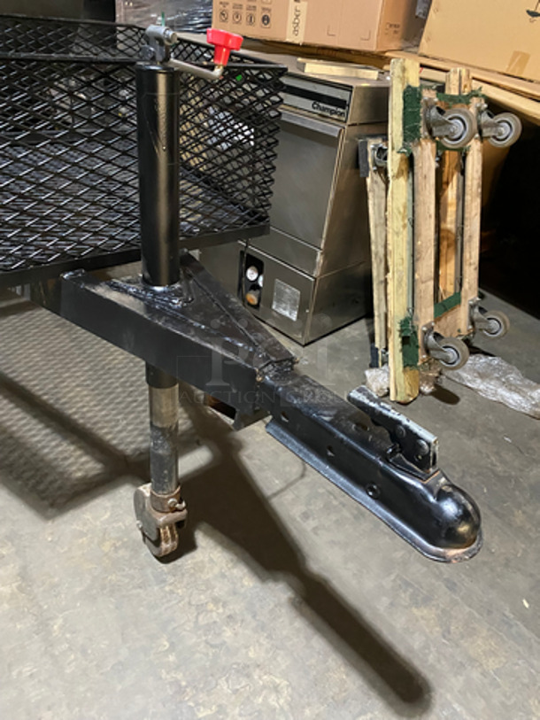 AMAZING FIND! Lang Commercial 60 Deluxe BBQ Smoker Cooker On Mobile Trailer Frame! With Firewood Rib Box! With Warmer Box And 4 Racks! - Image 12 of 12